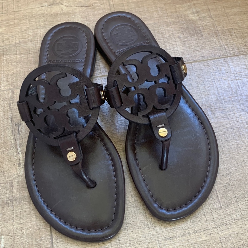NEW Tory Burch Miller Sandals brown size 5